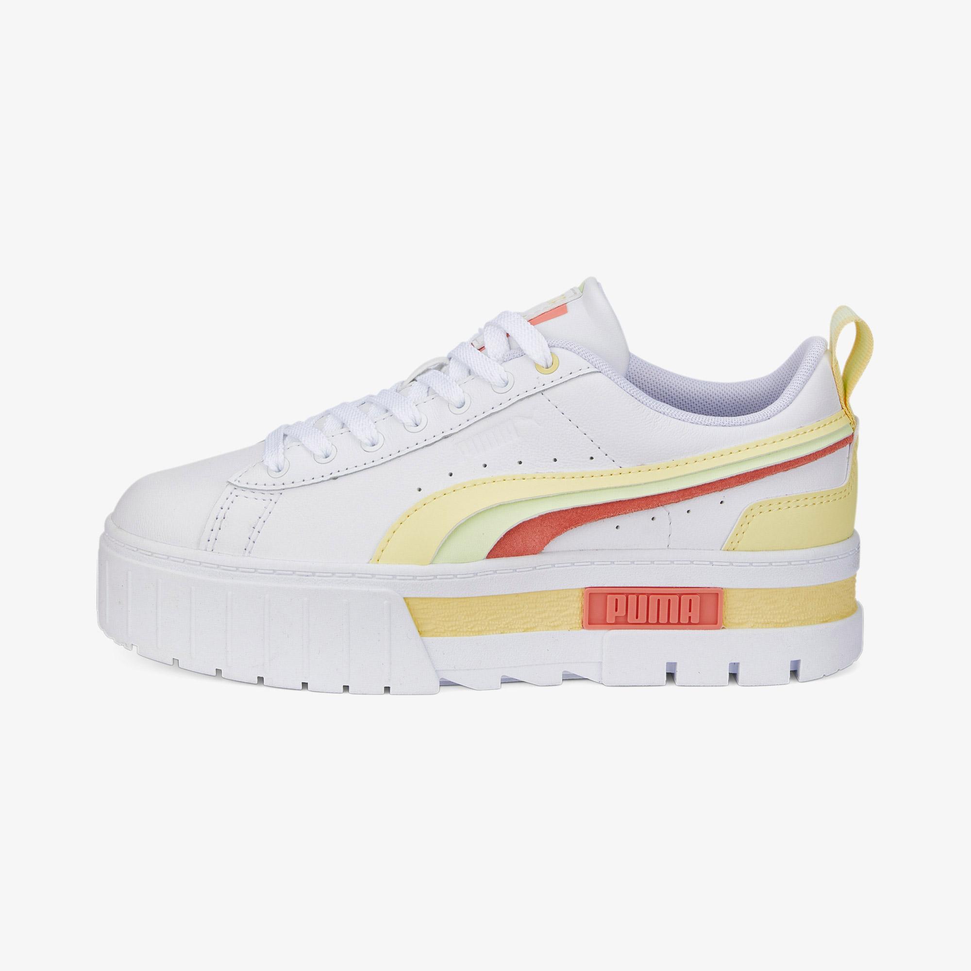 Puma Mayze Fs Interestle Kadın Beyaz/Sarı Spor Ayakkabı