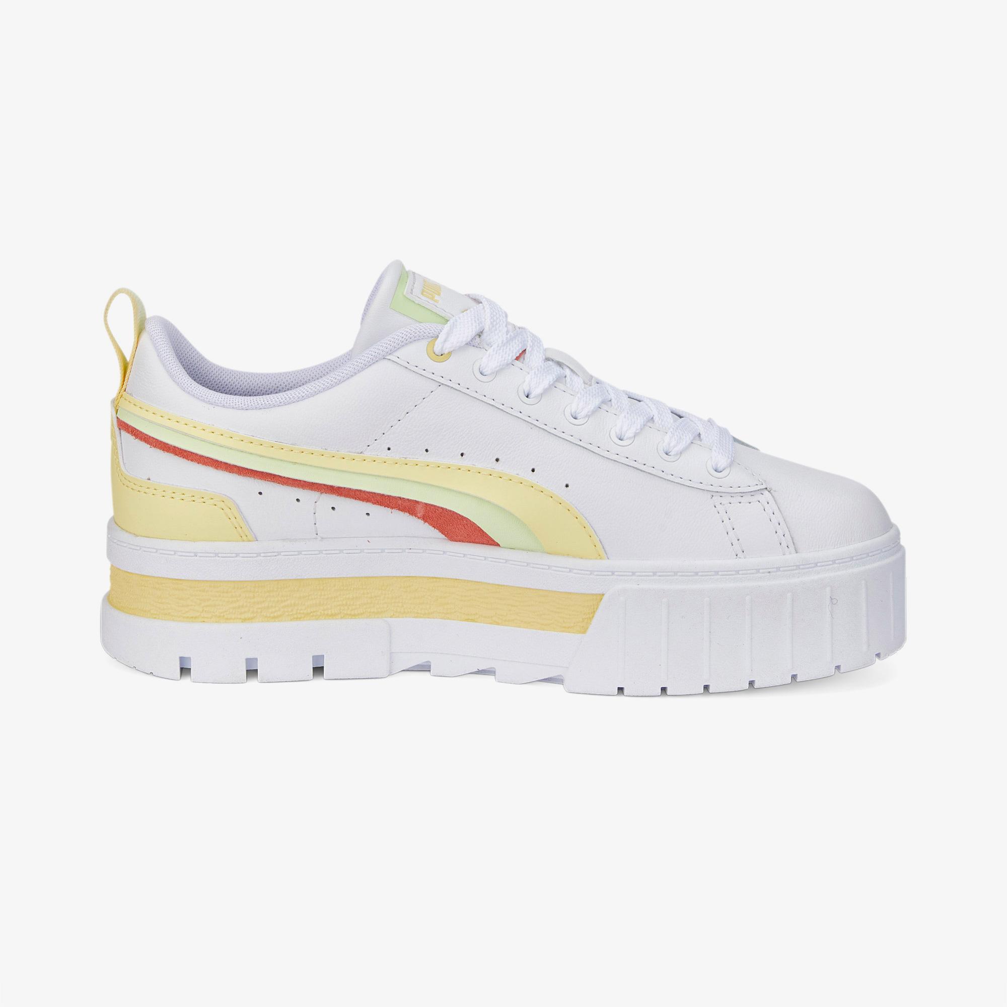 Puma Mayze Fs Interestle Kadın Beyaz/Sarı Spor Ayakkabı