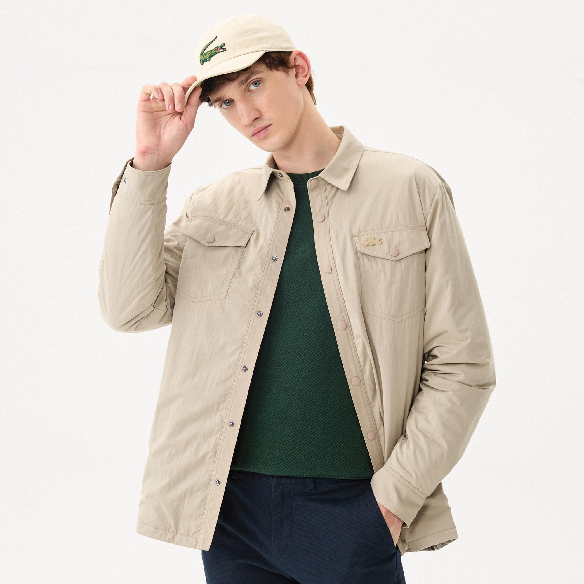 Lacoste Erkek Gömlek Yaka Bej Ceket