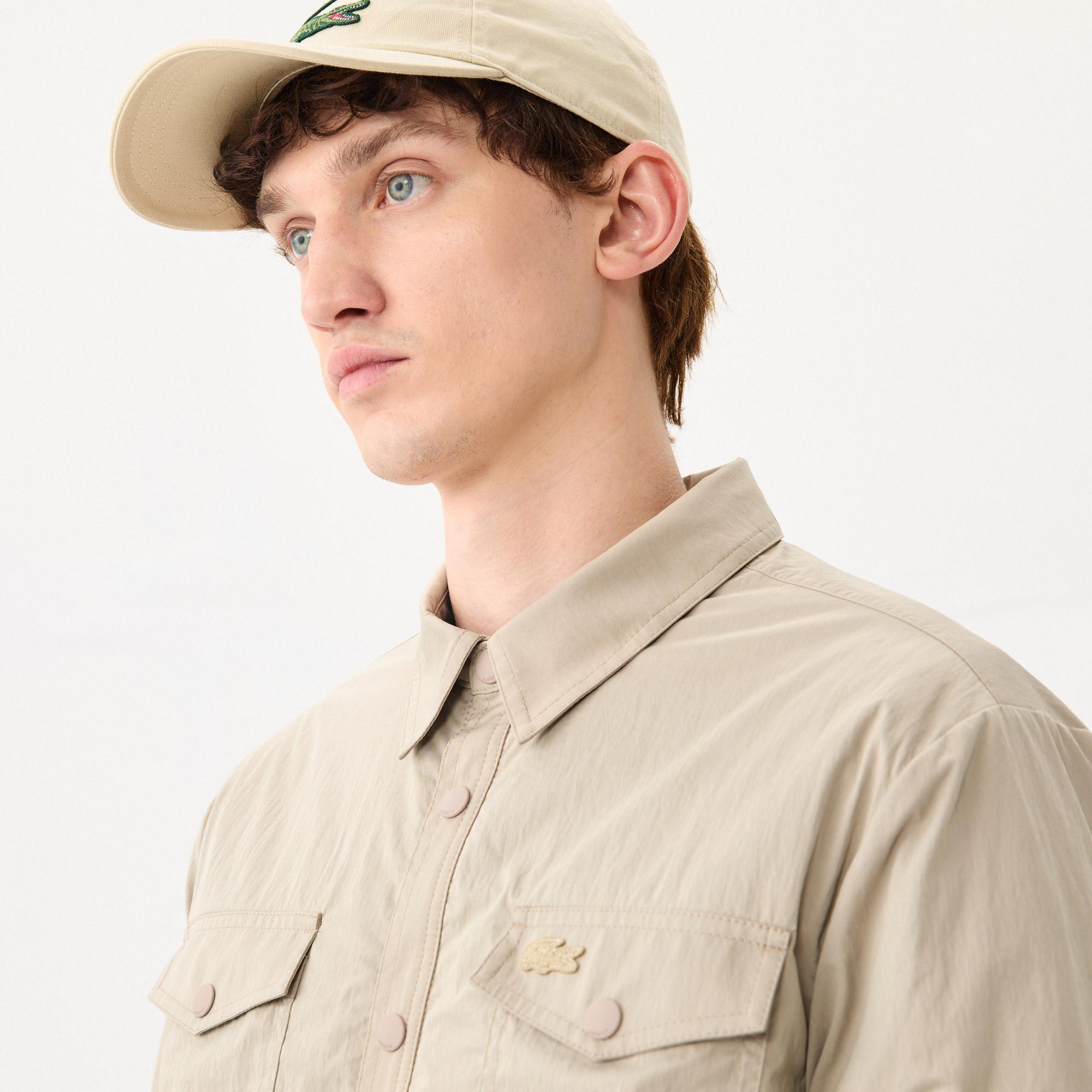 Lacoste Erkek Gömlek Yaka Bej Ceket