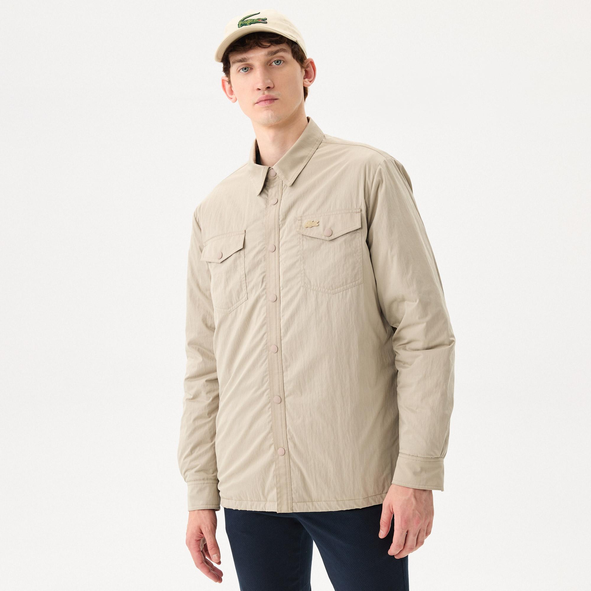 Lacoste Erkek Gömlek Yaka Bej Ceket