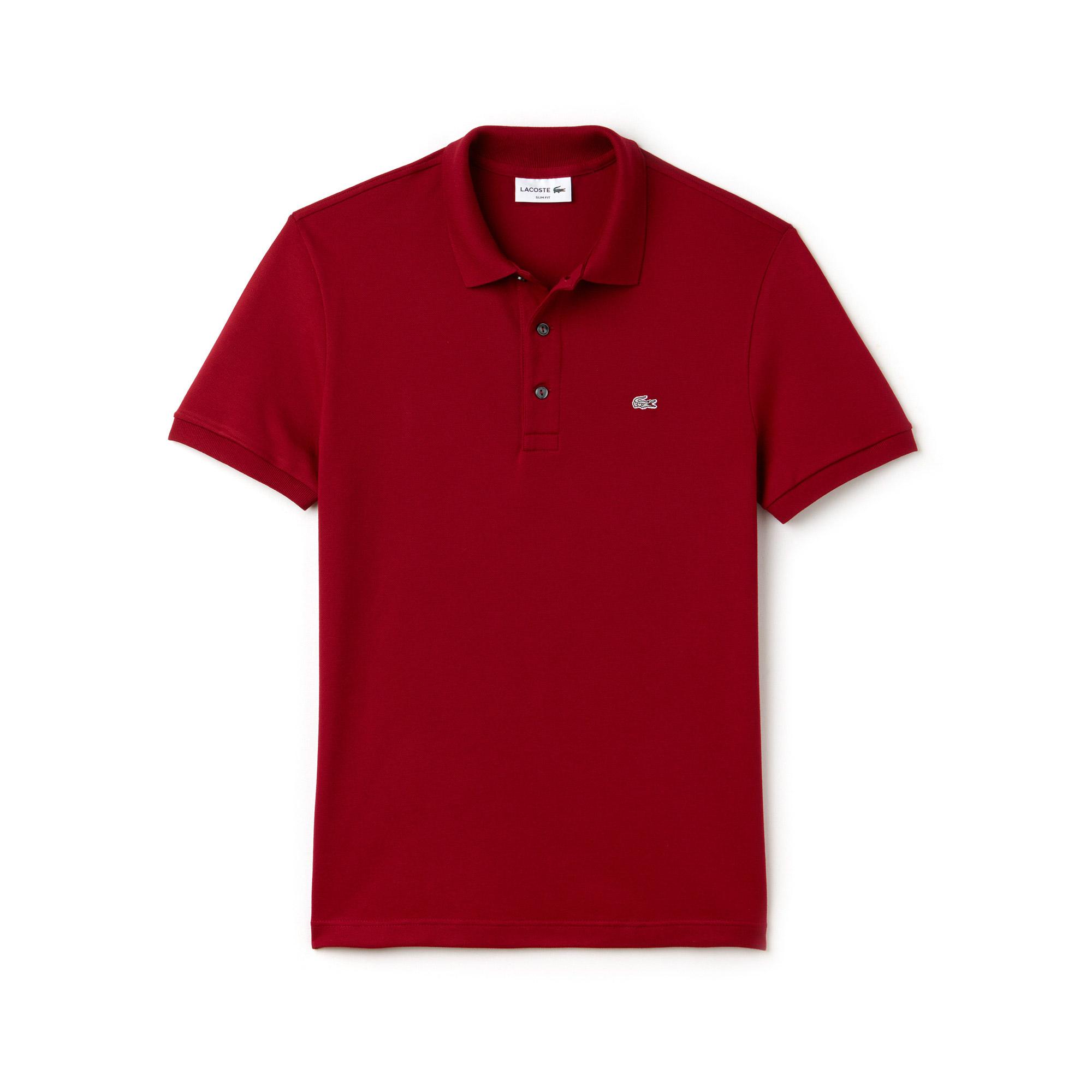 Lacoste Erkek Slim Fit Bordo Polo