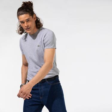  Lacoste Slim Fit Bisiklet Yaka Gri T-Shirt