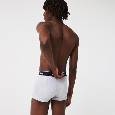  Lacoste Erkek 3'lü Gri Boxer