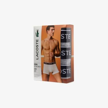  Lacoste Erkek 3'lü Gri Boxer
