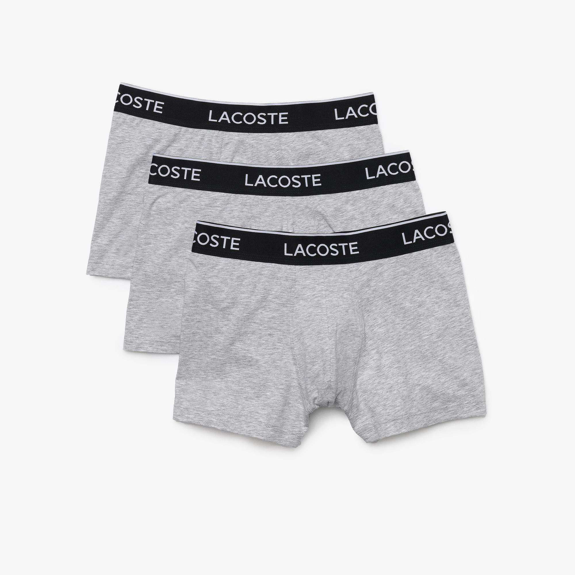 Lacoste Erkek 3'lü Gri Boxer