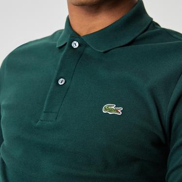  Lacoste L.12.12 Erkek Slim Fit Uzun Kollu Yeşil Polo