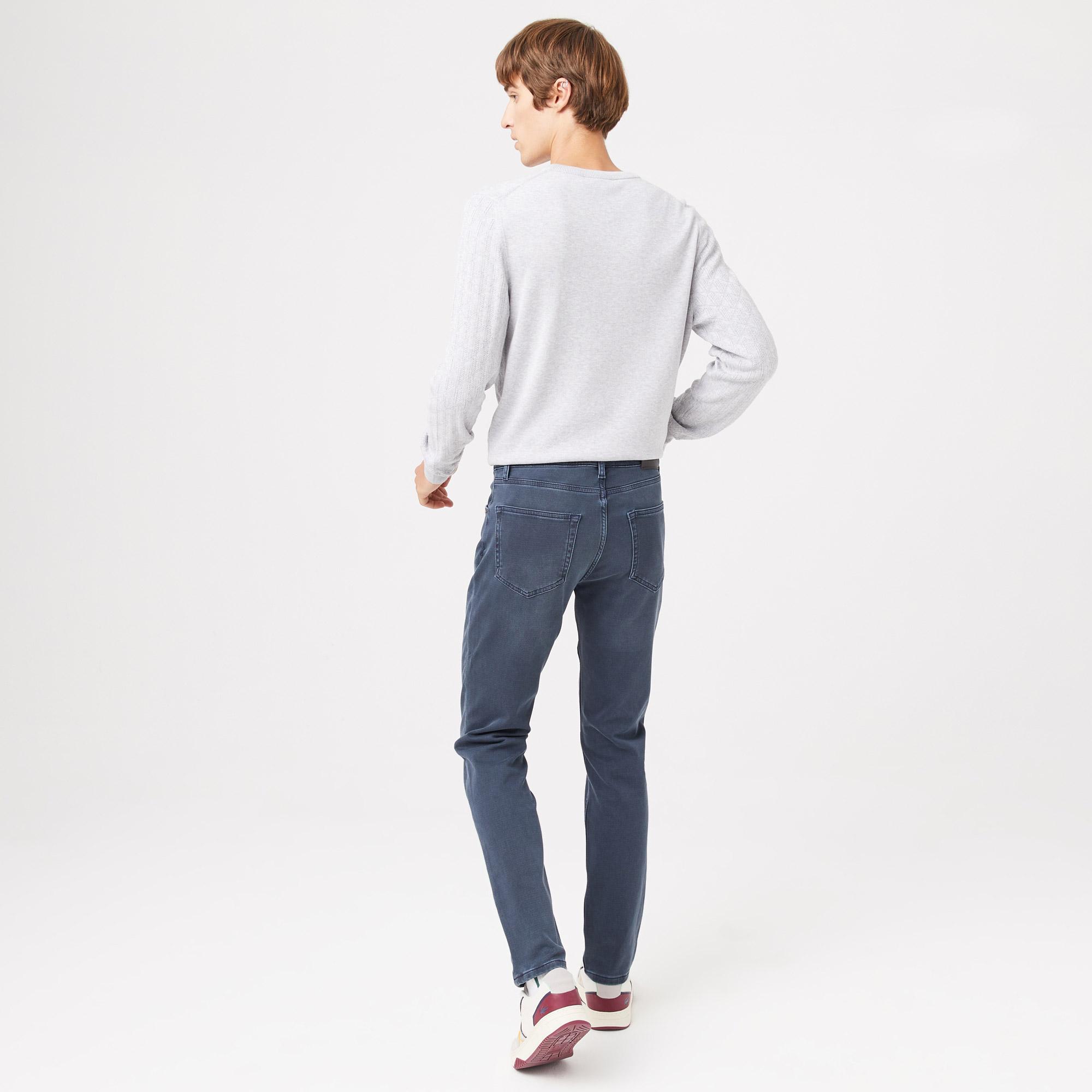 Lacoste Erkek Slim Fit Denim Lacivert Jean Pantolon