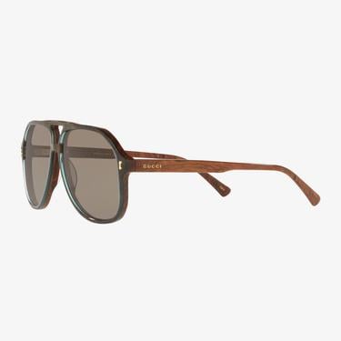  GUCCI Acetate Erkek Kahverengi Güneş Gözlüğü