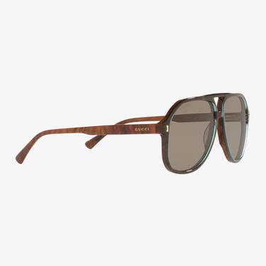  GUCCI Acetate Erkek Kahverengi Güneş Gözlüğü