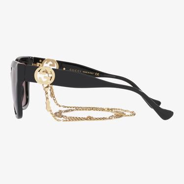 GUCCI Injected Kadın Siyah Güneş Gözlüğü