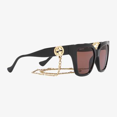  GUCCI Injected Kadın Siyah Güneş Gözlüğü
