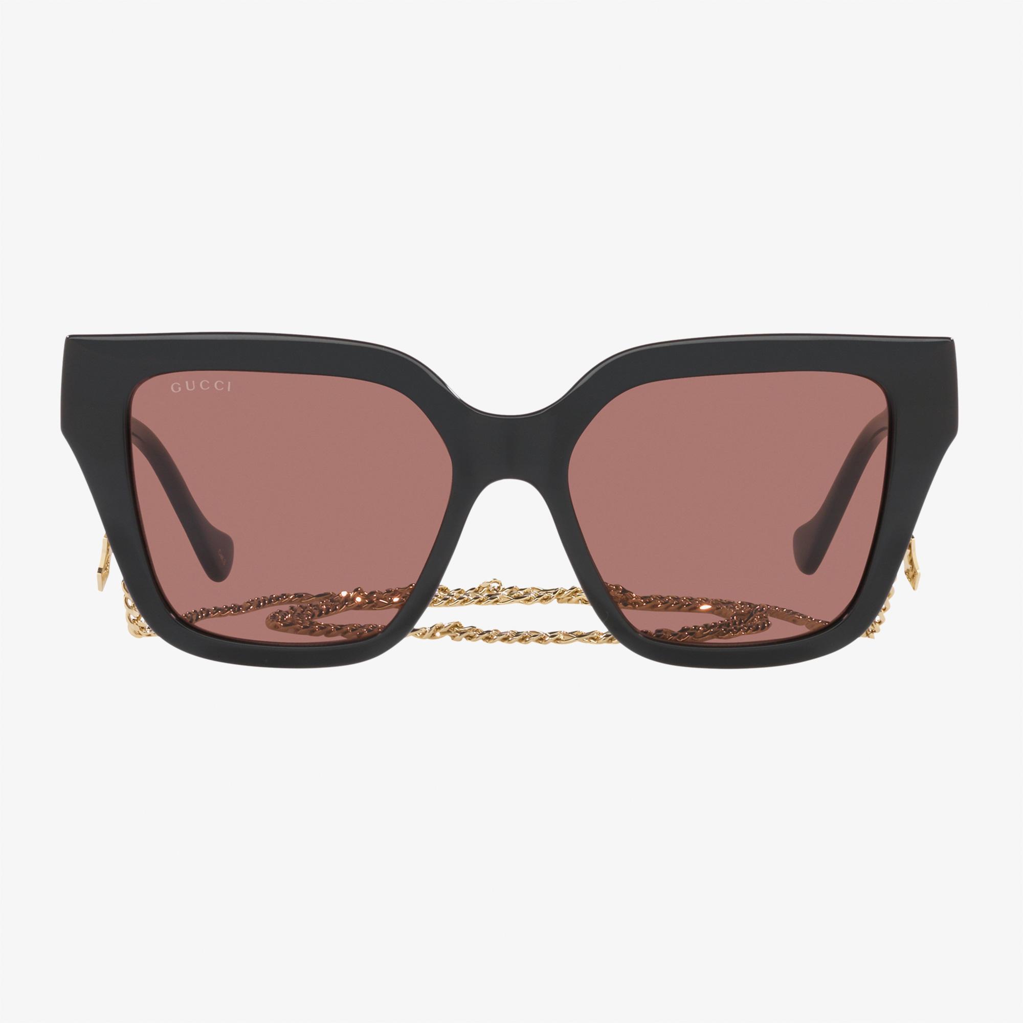 GUCCI Injected Kadın Siyah Güneş Gözlüğü