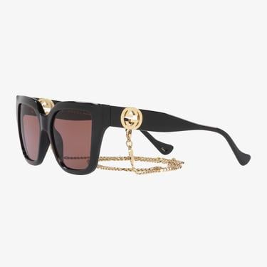  GUCCI Injected Kadın Siyah Güneş Gözlüğü