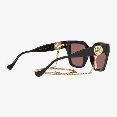  GUCCI Injected Kadın Siyah Güneş Gözlüğü