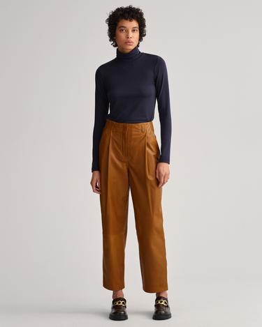  Gant Kadın Lacivert Regular Fit Boğazlı Yaka T-shirt