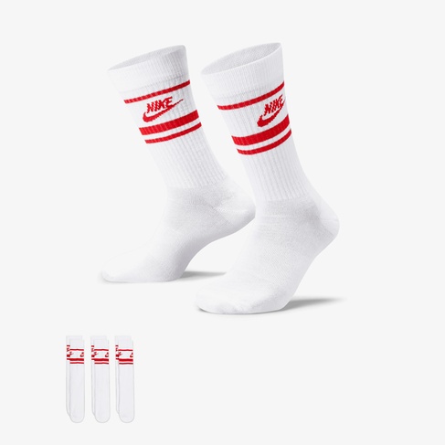  Nike Sportswear Everyday Essential Unisex Beyaz 3'lü Çorap
