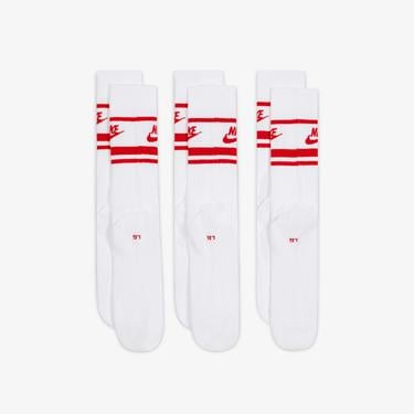 Nike Sportswear Everyday Essential Unisex Beyaz 3'lü Çorap
