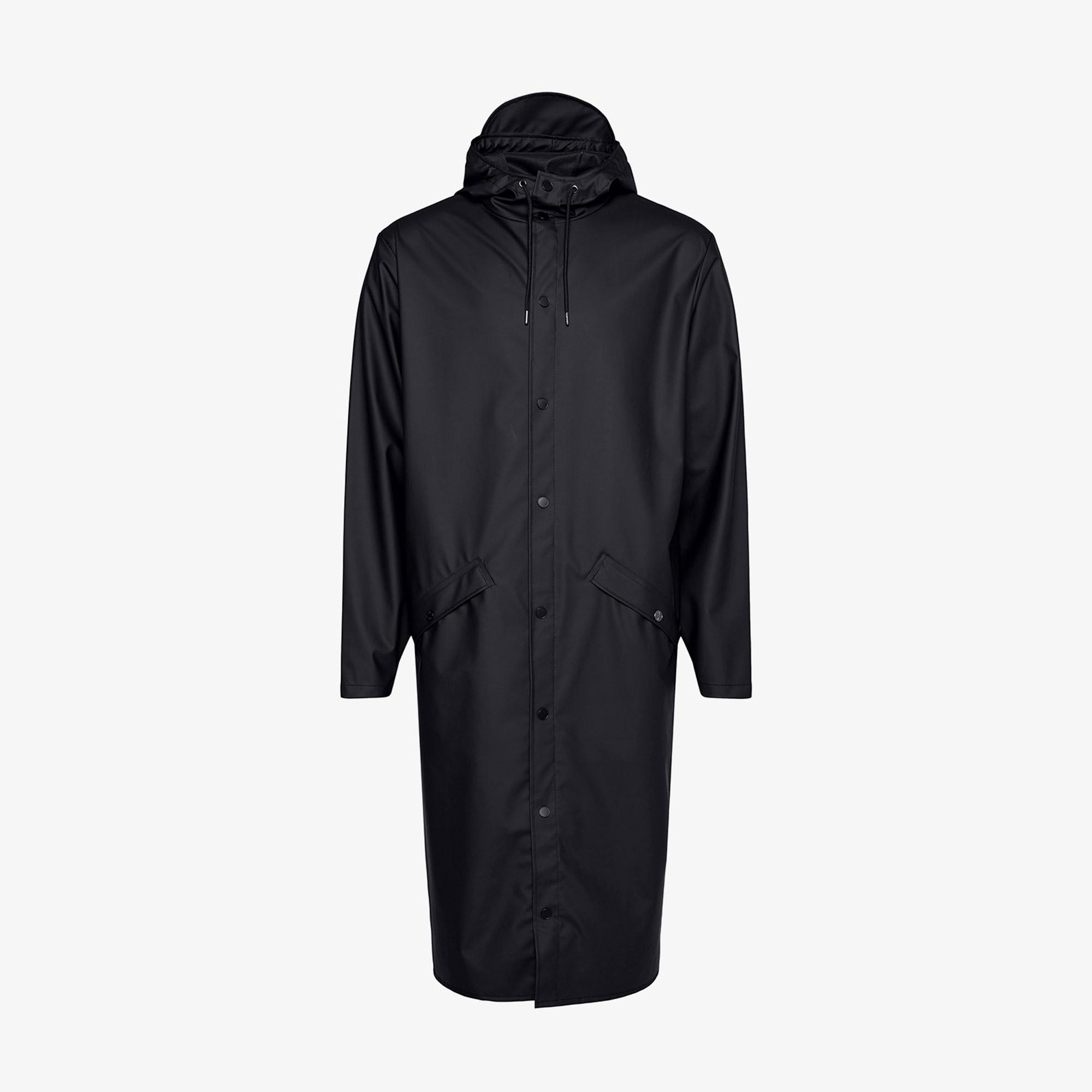 Rains Longer Unisex Siyah Yağmurluk