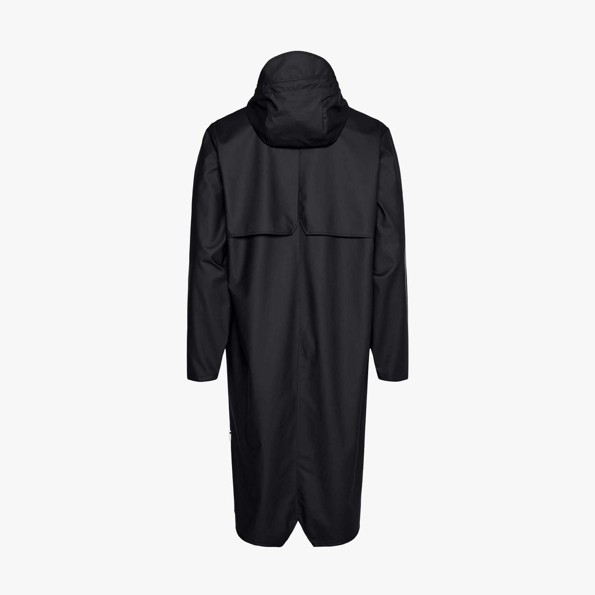 Rains Longer Unisex Siyah Yağmurluk