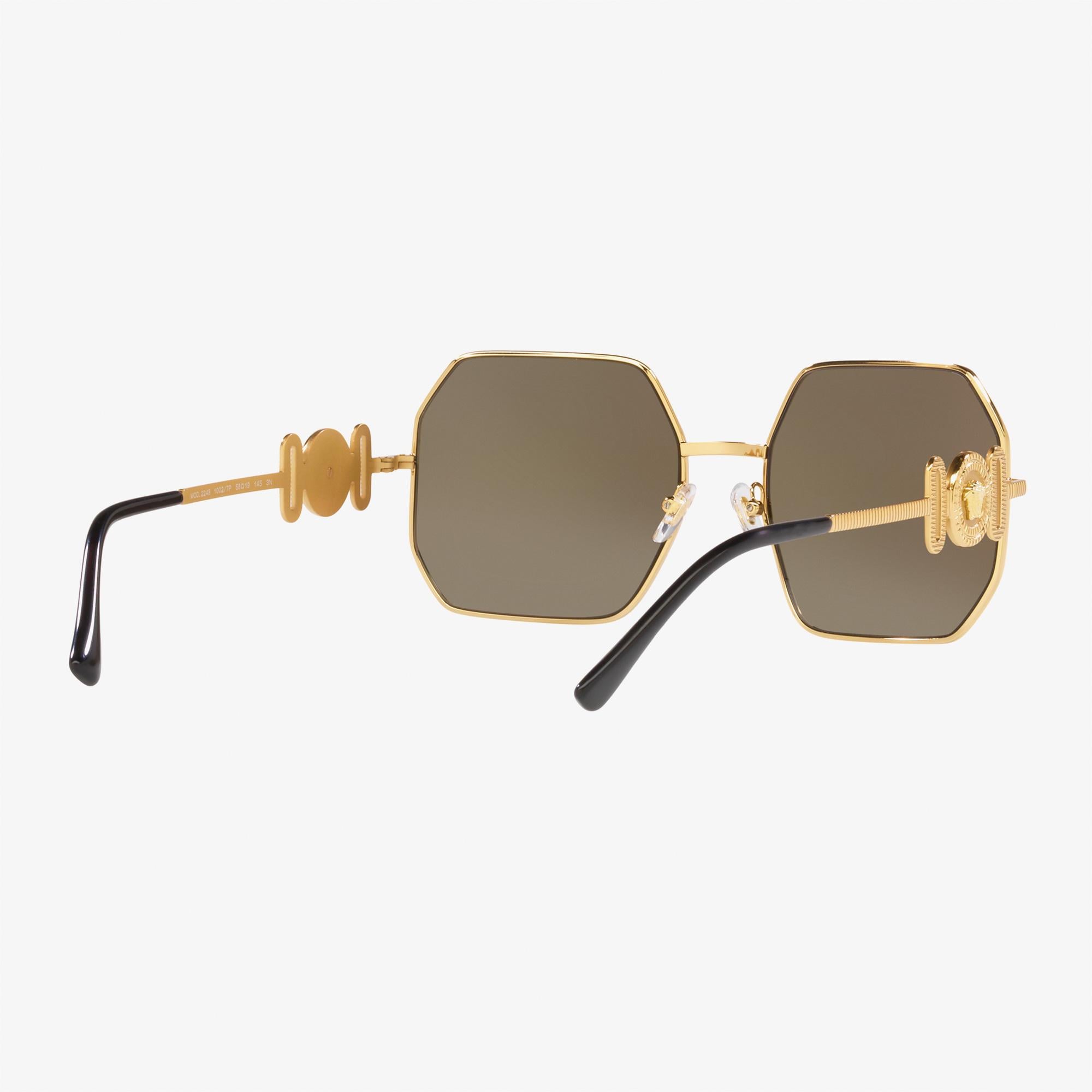 VERSACE Metal Kadın Altın Rengi Güneş Gözlüğü