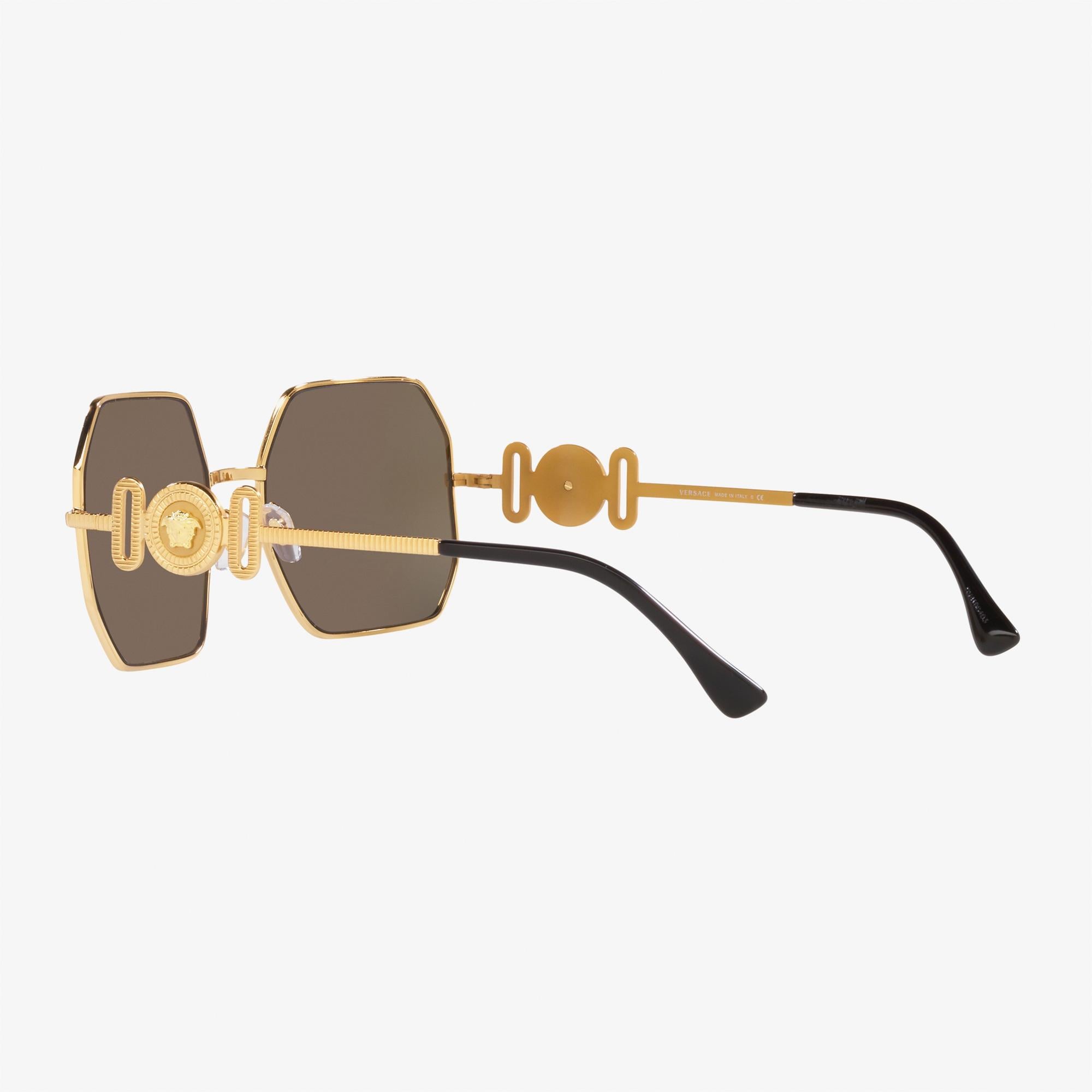 VERSACE Metal Kadın Altın Rengi Güneş Gözlüğü