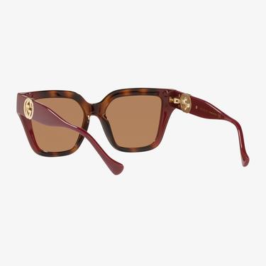  GUCCI Injected Kadın Kahverengi Güneş Gözlüğü