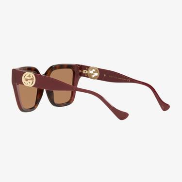  GUCCI Injected Kadın Kahverengi Güneş Gözlüğü