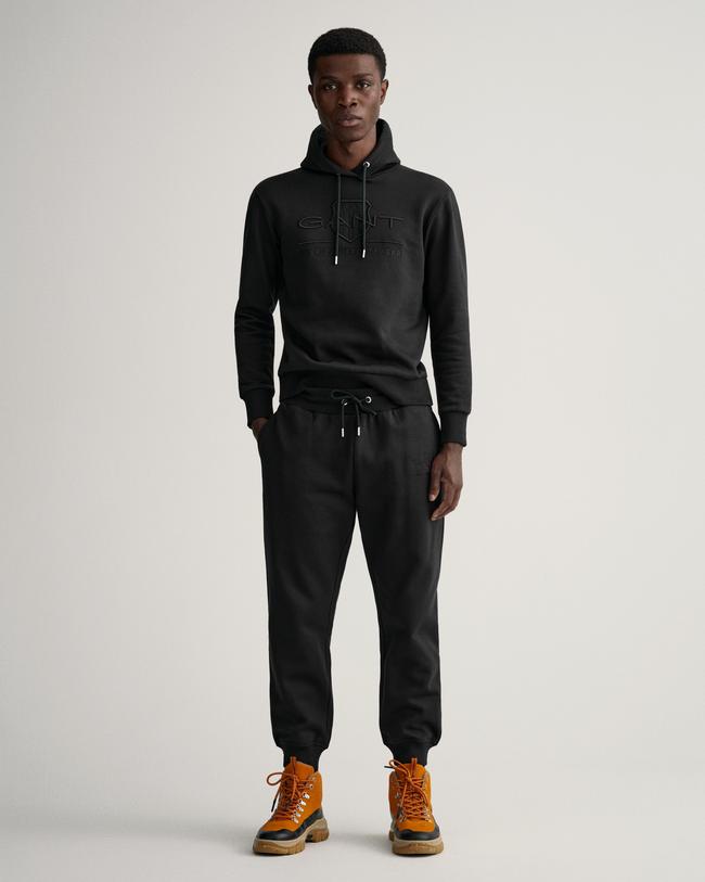  GANT Erkek Siyah Regular Fit Logolu Eşofman Altı