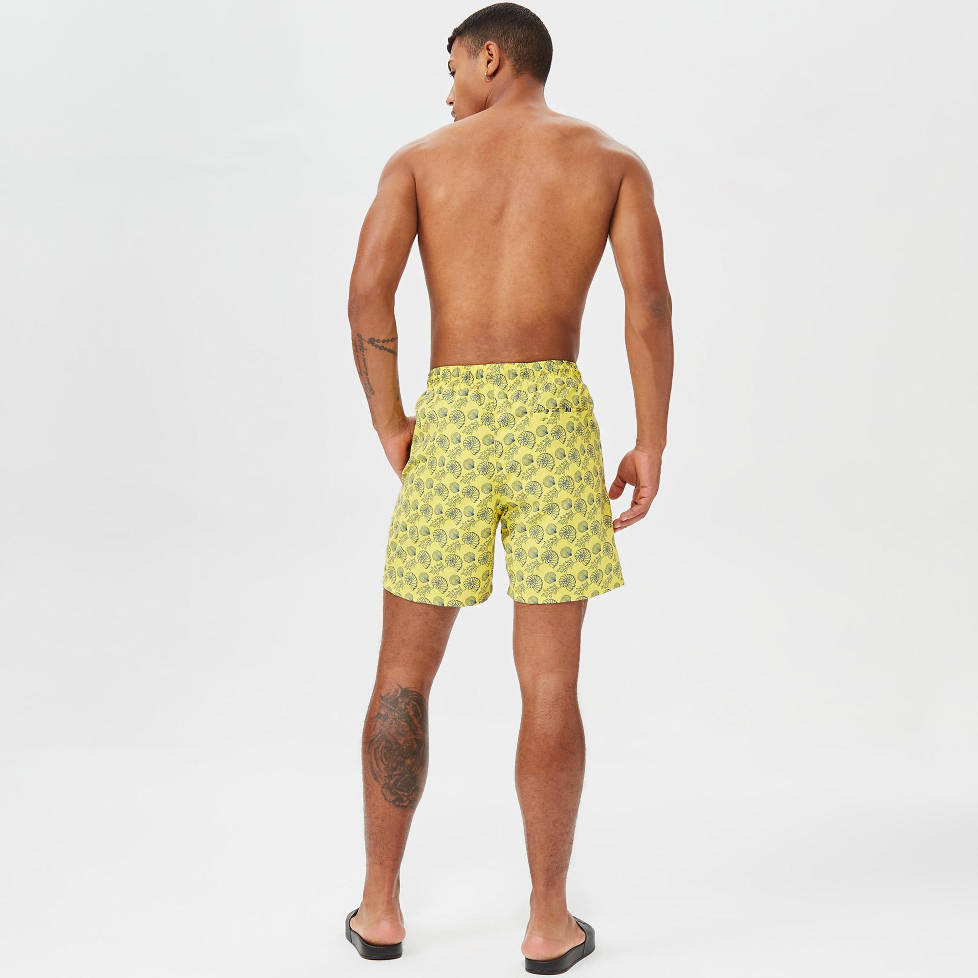 Nautica Erkek Sarı Standart Fit Deniz Şortu