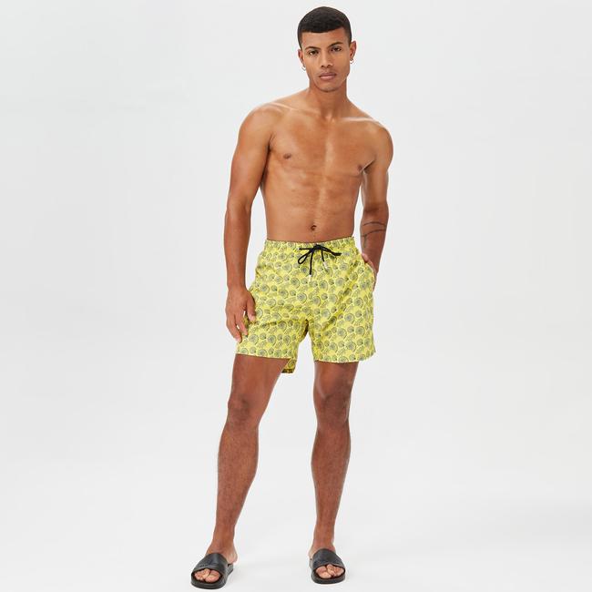  Nautica Erkek Sarı Standart Fit Deniz Şortu