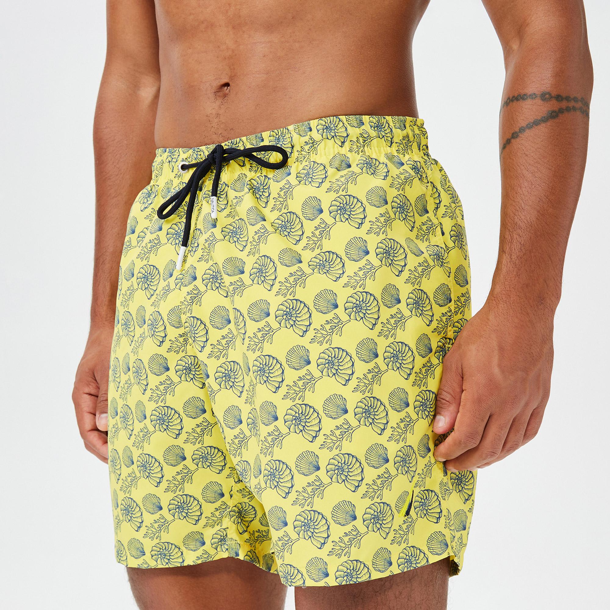 Nautica Erkek Sarı Standart Fit Deniz Şortu