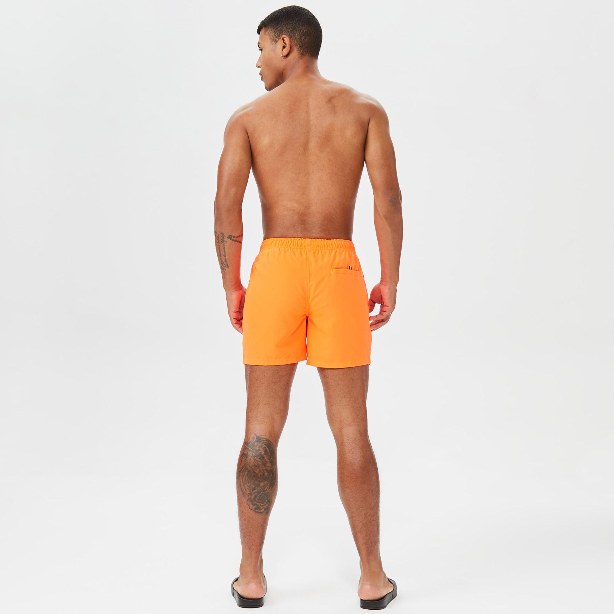 Nautica Erkek Turuncu Standart Fit Mayo Şort