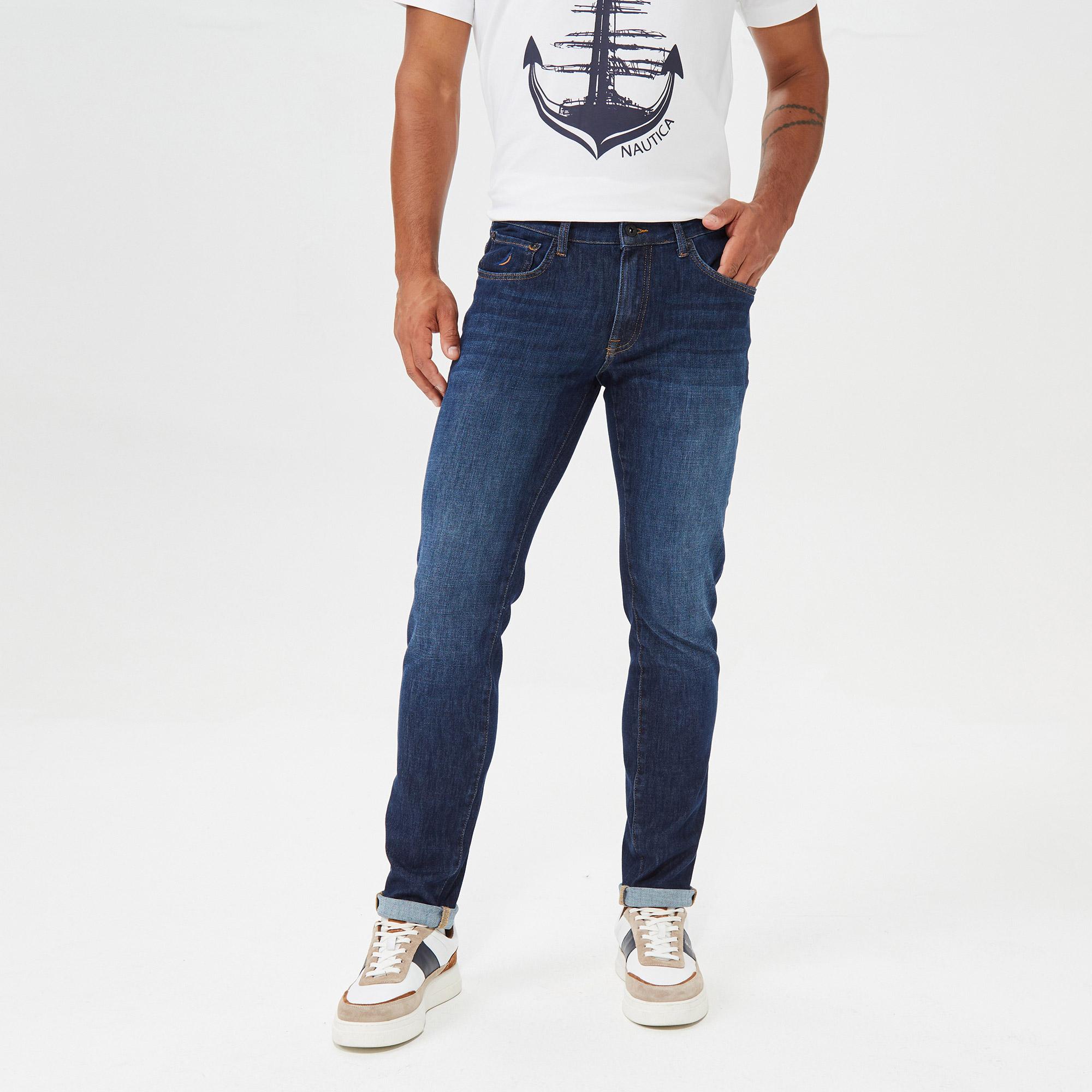 NAUTICA ERKEK MAVİ DENİM PANTOLON