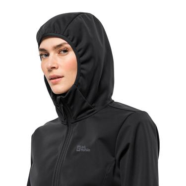  Jack Wolfskin Windhain Hoody Kadın Siyah Softshell