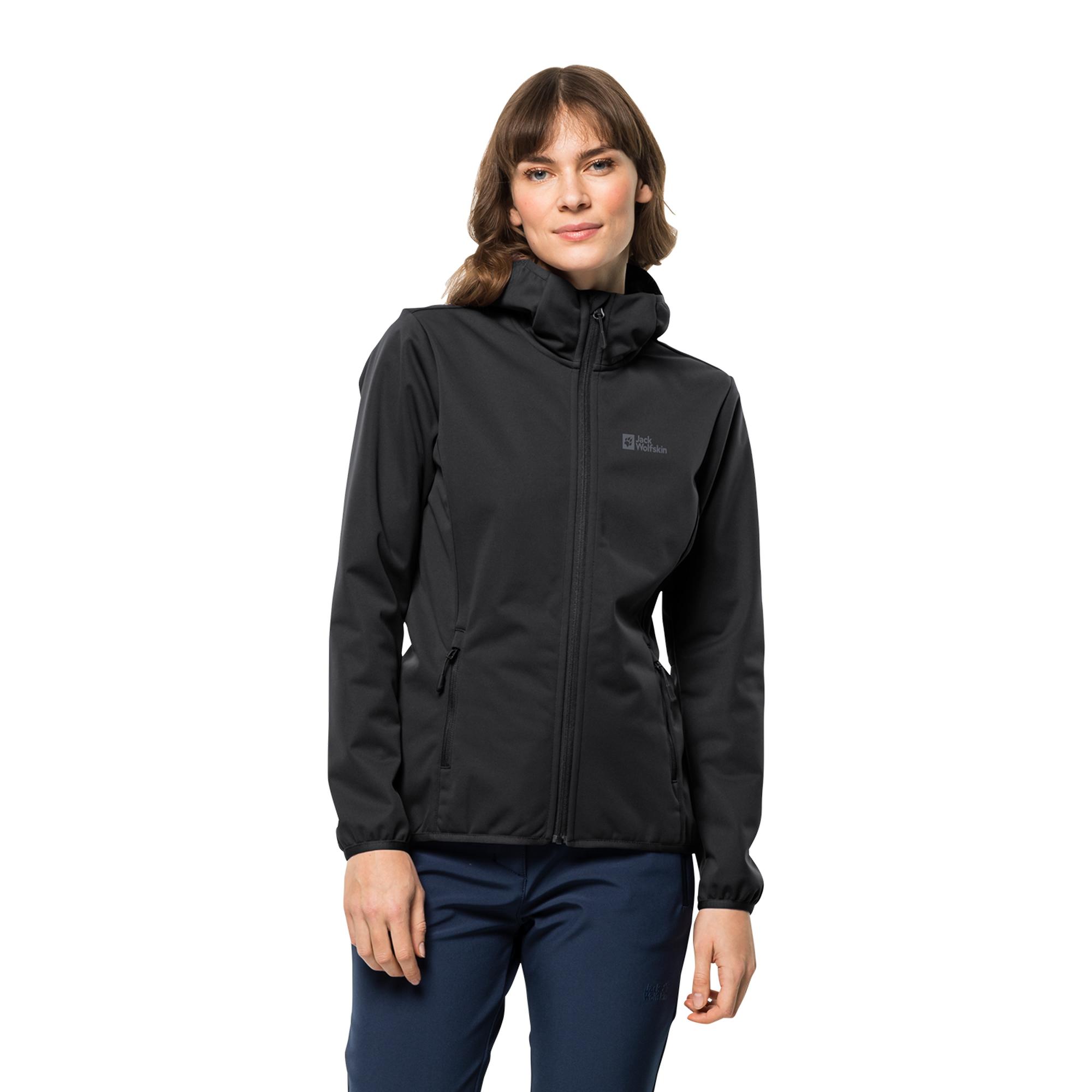 Jack Wolfskin Windhain Hoody Kadın Siyah Softshell