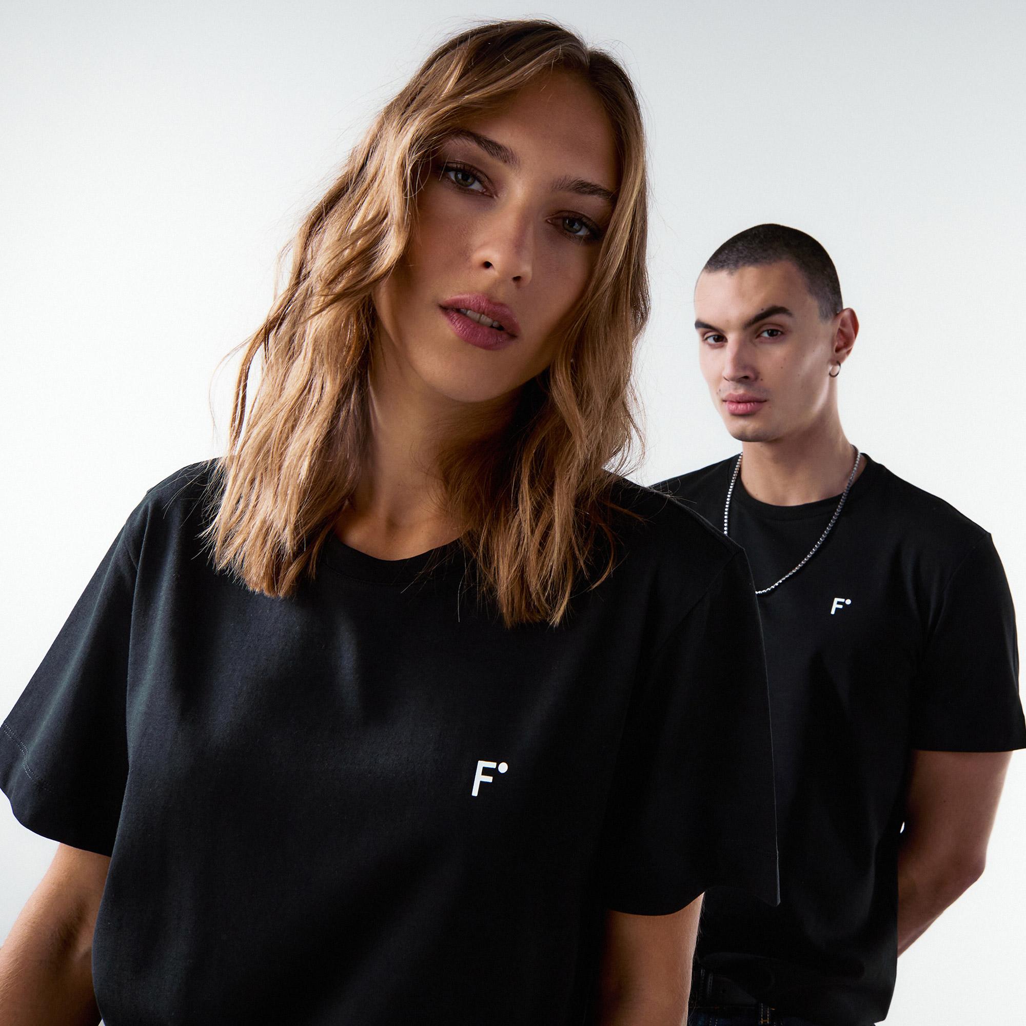 FashFed Unisex Siyah T-Shirt