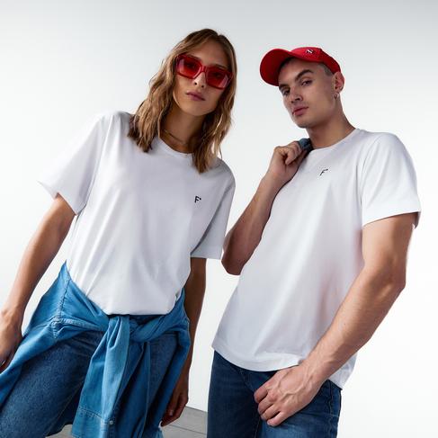  FashFed Unisex Beyaz T-Shirt