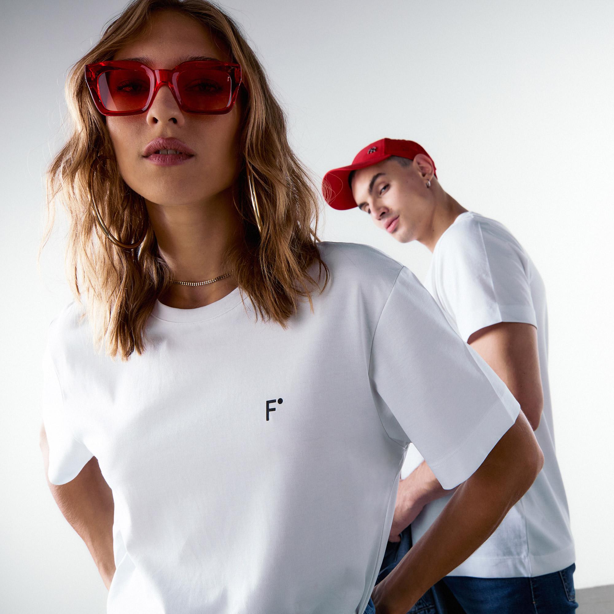 FashFed Unisex Beyaz T-Shirt