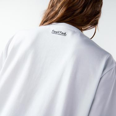  FashFed Unisex Beyaz T-Shirt