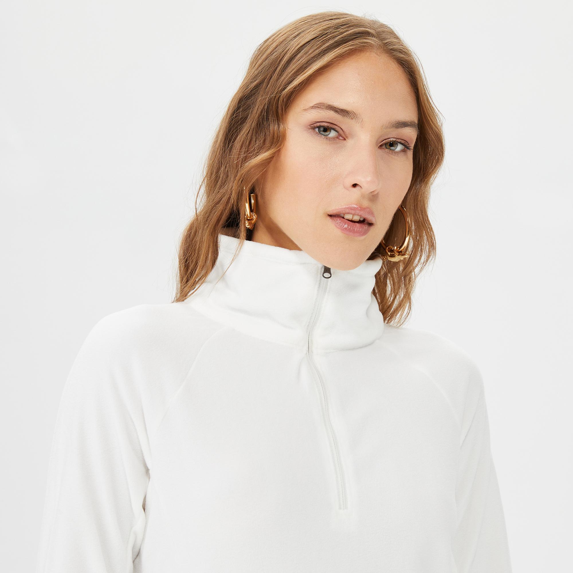 Columbia Glacial 1/2 Zipped Kadın Beyaz Polar