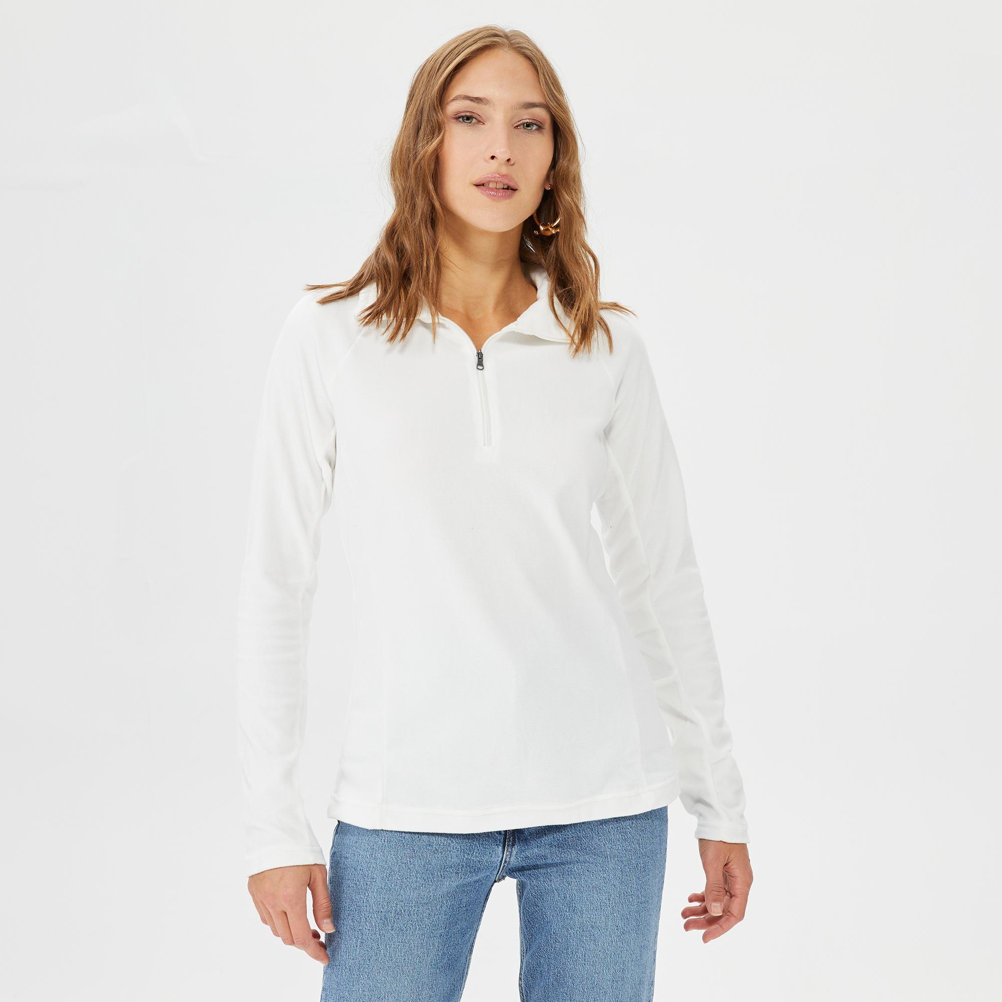 Columbia Glacial 1/2 Zipped Kadın Beyaz Polar