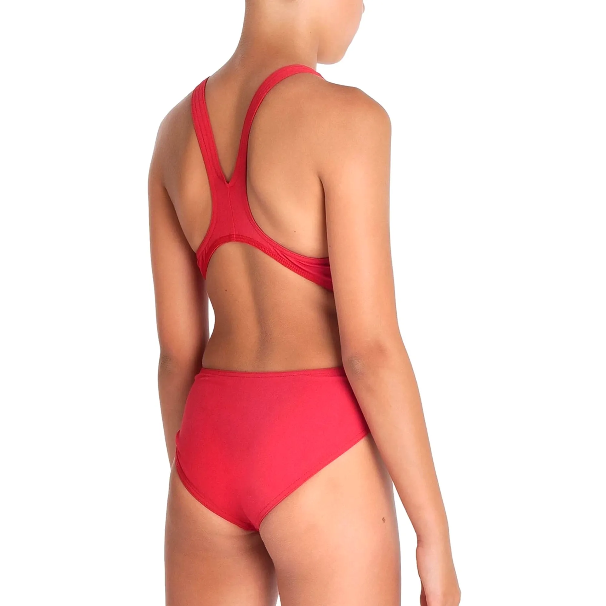 Team Swimsuit Swim Tech Solid Çocuk Kırmızı Yüzücü Mayosu 004764450