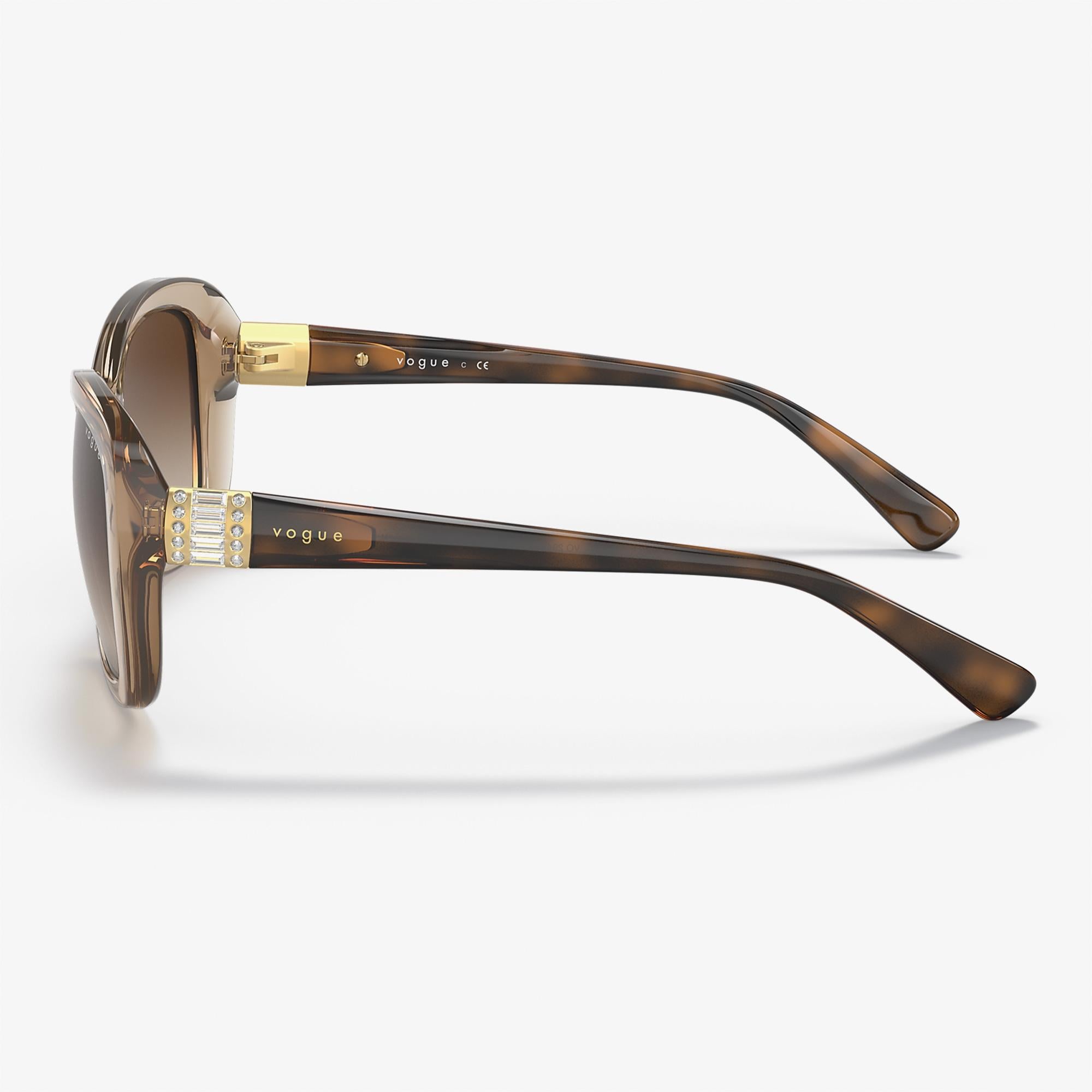 VOGUE Injected Kadın Kahverengi Güneş Gözlüğü