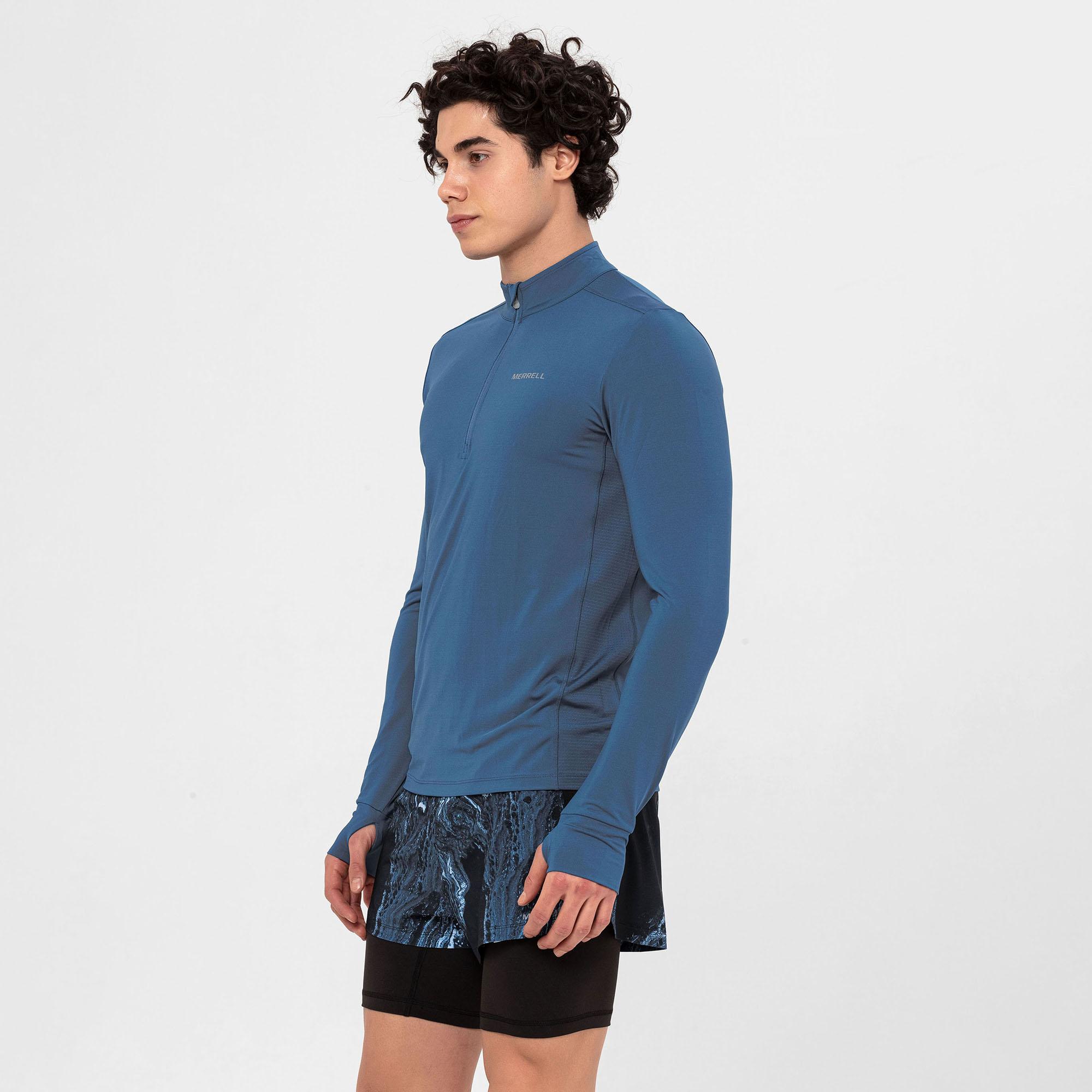 Merrell Triac Erkek Mavi Tişört