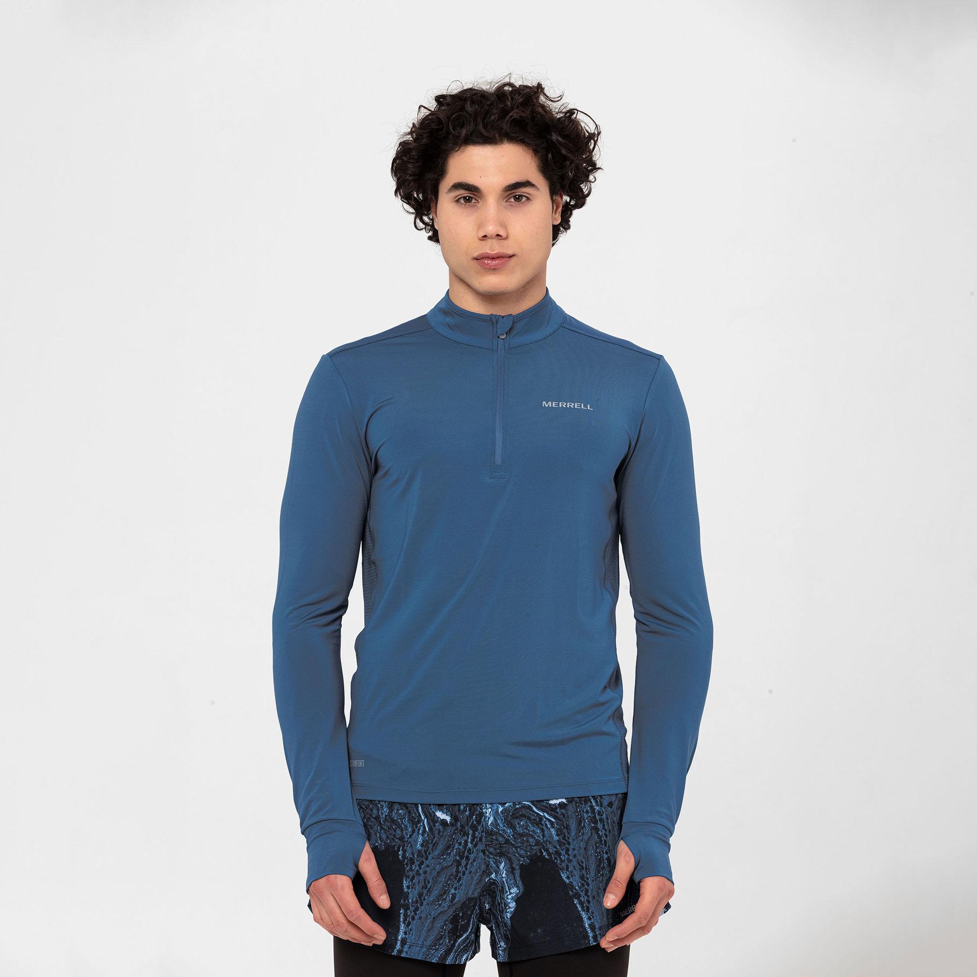 Merrell Triac Erkek Mavi Tişört