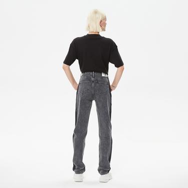  Calvin Klein High Rise Straight Kadın Siyah Jean
