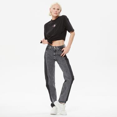  Calvin Klein High Rise Straight Kadın Siyah Jean