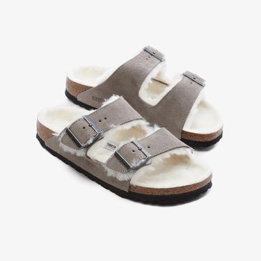  Birkenstock Arizona Shearling
Suede Leather Kadın Gri Terlik