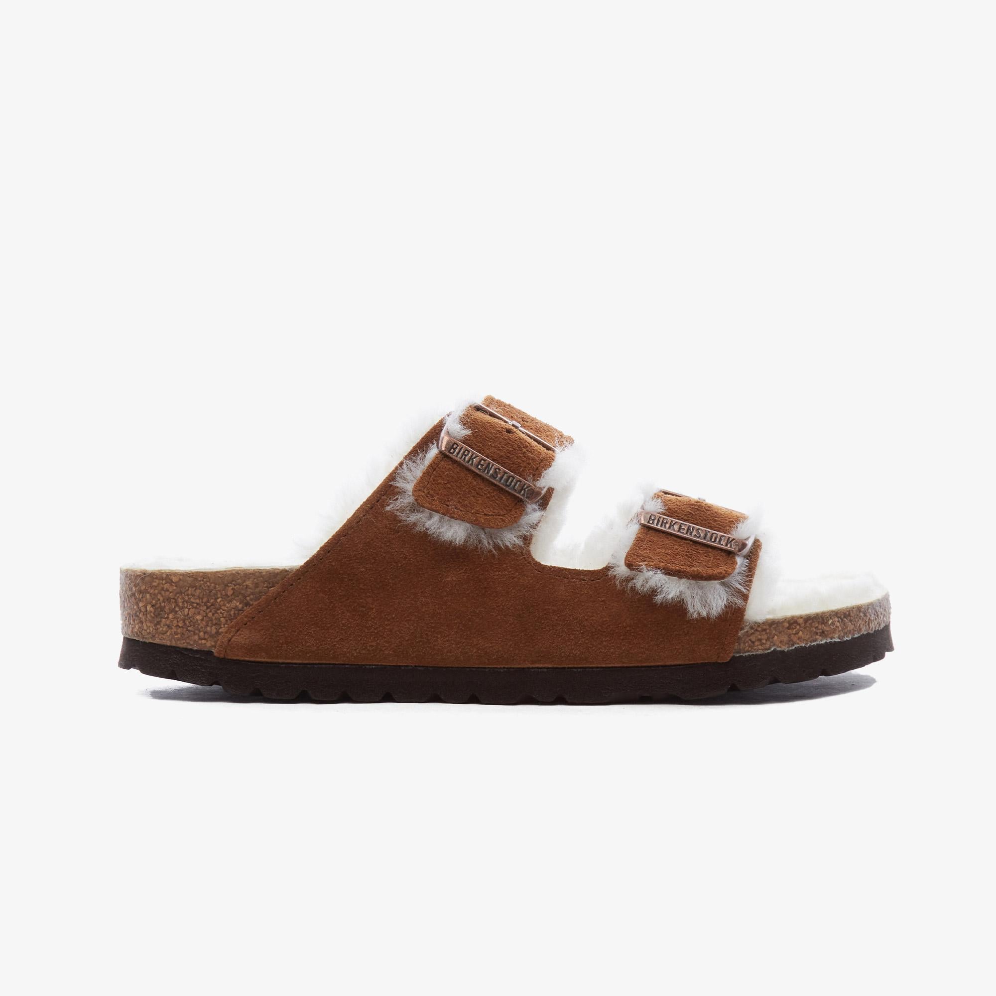 Birkenstock Kahverengi Unisex Çift Bantlı Süet Terlik